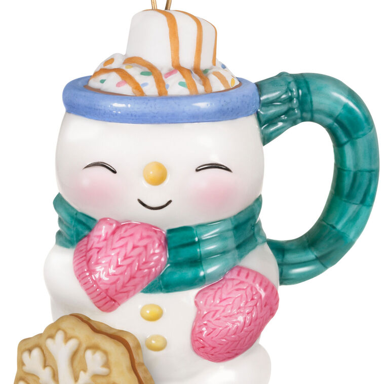 Cup of Cozy Porcelain Ornament