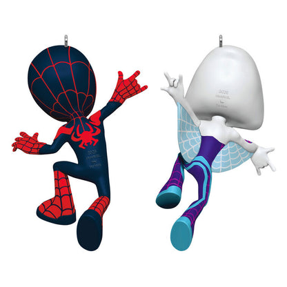 Marvel Spidey and His Amazing Friends Spin and Ghost-Spider Ornaments, Set of 2