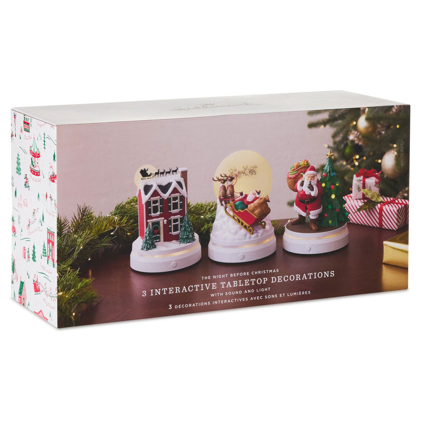 The Night Before Christmas Interactive Figurines With Light and Sound, Set of 3