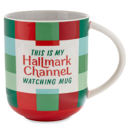 Hallmark Channel Watching Plaid Mug, 21.5 oz