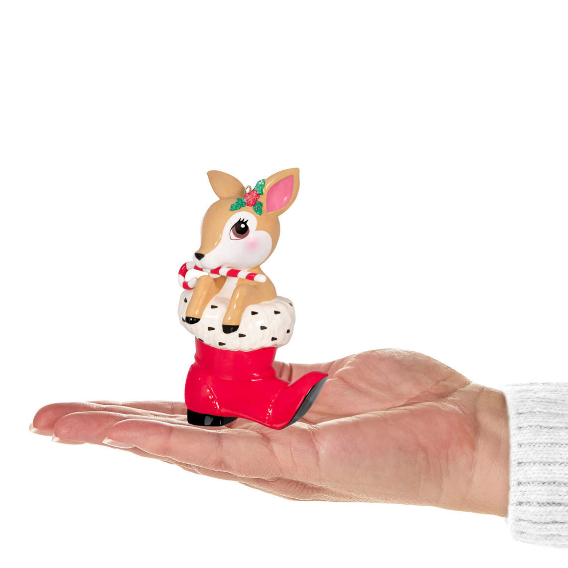Vintage Reindeer Porcelain Ornament