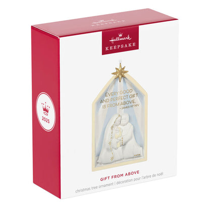 Gift From Above Nativity Porcelain Ornament