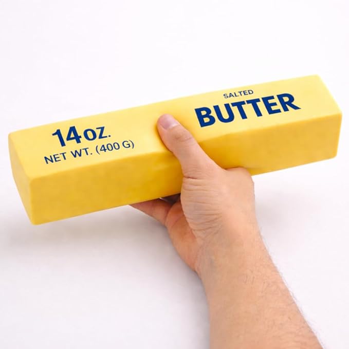 Butter Squishy 9.5' - Slow Rising Fidget Toys, Novelty Stress Relief Butter Squeeze Toy for Adults &amp; Kids, Party Favors Gift Sensory Toy